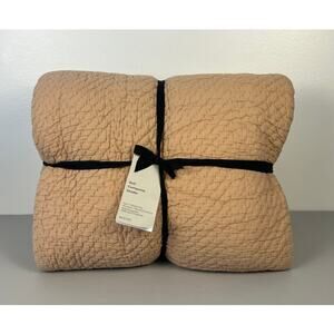 West Elm Reflections Matelasse King / Cal King Quilt LIGHT TERRACOTTA - NWT